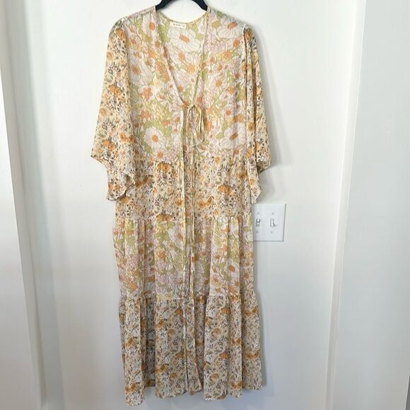 Kori SWEET SUMMERTIME FLORAL DUSTER S - Picture 1 of 8